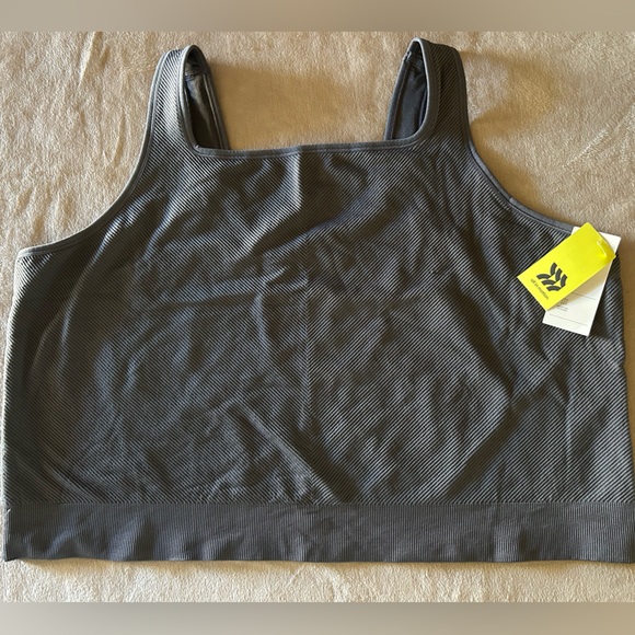 All In Motion Seamless Racerback Ribbed Crop Tank Top Size 4X New - Picture 1 of 8